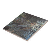 Bathers in La Grenouillère by Claude Monet Tegeltje (Zijkant)