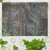 Bathers in La Grenouillère by Claude Monet Theedoek (Gevouwen)