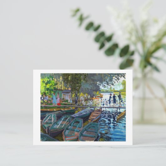 Bathers in La Grenouillere Claude Monet Briefkaart (Staand voorkant)