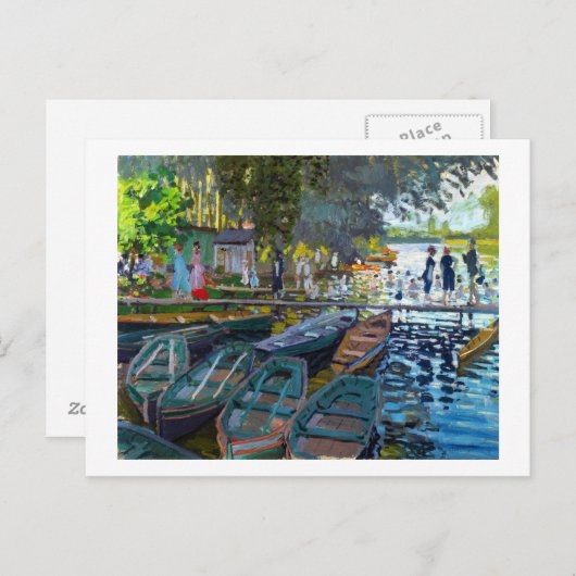 Bathers in La Grenouillere Claude Monet Briefkaart (Voorkant / Achterkant)