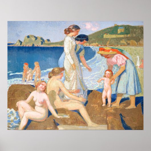 Bathers in Perros Guirec Maurice Denis Painting Poster (Voorkant)