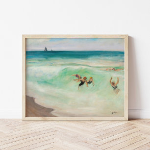 Bathers in the Wave Henri Lebasque   Poster