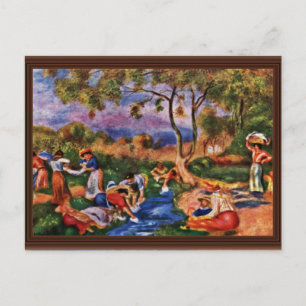 Bathers van Pierre-Auguste Renoir (beste kwaliteit Briefkaart