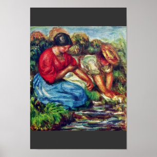 Bathers van Pierre-Auguste Renoir (beste kwaliteit Poster