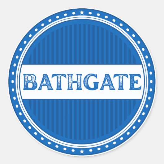 Bathgate City Pride Embleem – Schotse identiteit Ronde Sticker (Voorkant)