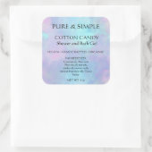 Bathgel Douche Handgemaakte Product Suikerspin Vierkante Sticker (Tas)