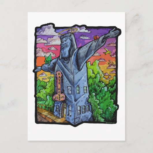 Bathhouse Jebus Briefkaart (Voorkant)