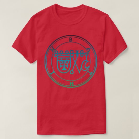 Bathin Sigil kent de virtualisatie van Herbs Blue T-shirt (Design voorkant)
