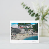 Bathing Beach at Pacific Grove Briefkaart (Staand voorkant)