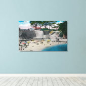 Bathing Beach at Pacific Grove Canvas Afdruk (Insitu (Houten vloer))