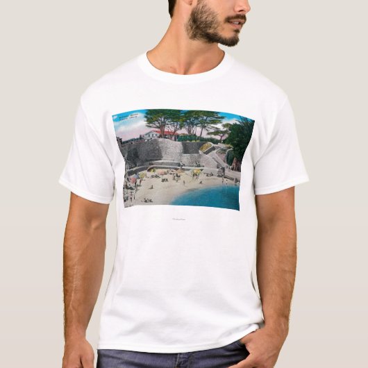 Bathing Beach at Pacific Grove T-shirt (Voorkant)