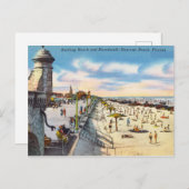 Bathing Beach Boardwalk, Daytona Beach, Florida Briefkaart (Voorkant / Achterkant)