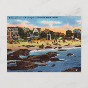 Bathing Beach Cottages, Kennebunk Beach, Maine Briefkaart