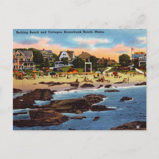 Bathing Beach Cottages, Kennebunk Beach, Maine Briefkaart (Voorkant)