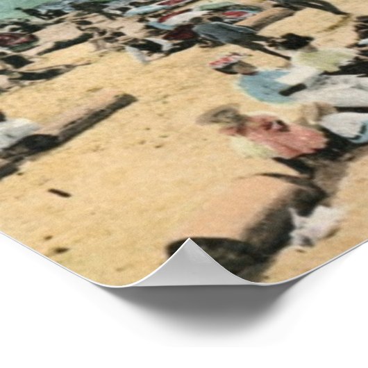 Bathing Beach, Santa Cruz CA  Poster (Hoek)