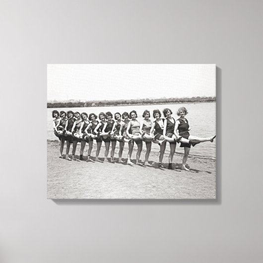 Bathing Beauties, 1923 Canvas Afdruk (Voorkant)