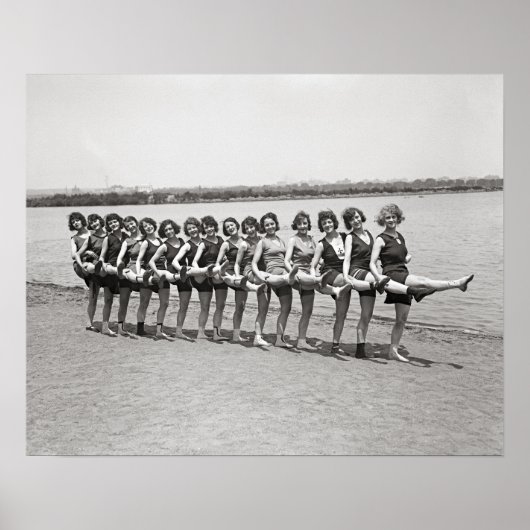 Bathing Beauties, 1923. Oude foto Poster (Voorkant)