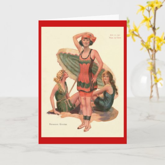 Bathing Beauties Kaart (Gele Bloem)
