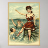 Bathing Beauty 1908 Briefkaart Poster (Voorkant)