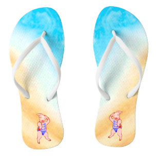Bathing Beauty Beach Pig Teenslippers