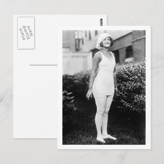 Bathing Beauty, begin jaren 1900 Briefkaart (Voorkant / Achterkant)