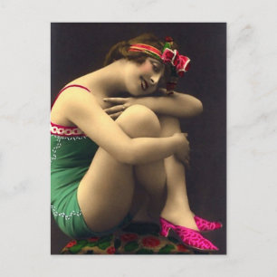 Bathing Beauty in Green Briefkaart