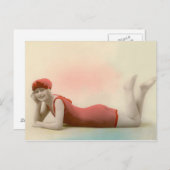 Bathing Beauty in Roos Red Briefkaart (Voorkant / Achterkant)