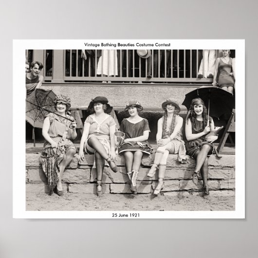  Bathing Beauty Kostuum Contest 25/6/1921 Poster (Voorkant)