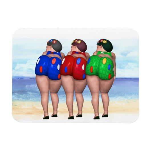 Bathing Beauty Magnet Magneet (Horizontaal)