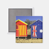 Bathing Boxes, Middle Brighton Beach, Port 2 Magneet (Voorkant / Achterkant)