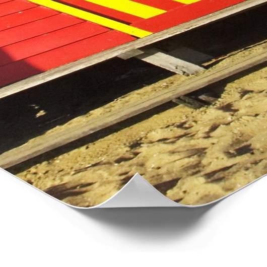 Bathing Boxes, Middle Brighton Beach, Port 2 Poster (Hoek)