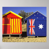 Bathing Boxes, Middle Brighton Beach, Port 2 Poster (Voorkant)