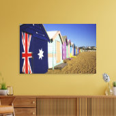 Bathing Boxes, Middle Brighton Beach, Port Canvas Afdruk (Insitu (Woonkamer))