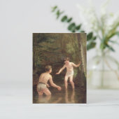 Bathing Boys, 1873 Briefkaart (Staand voorkant)