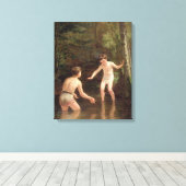 Bathing Boys, 1873 Canvas Afdruk (Insitu (Houten vloer))