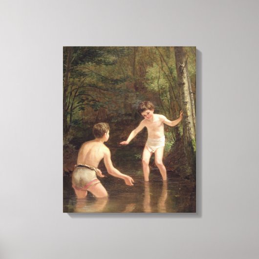Bathing Boys, 1873 Canvas Afdruk (Voorkant)