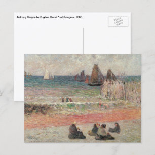 Bathing Dieppe van Paul Gauguin,  fijne kunst Briefkaart