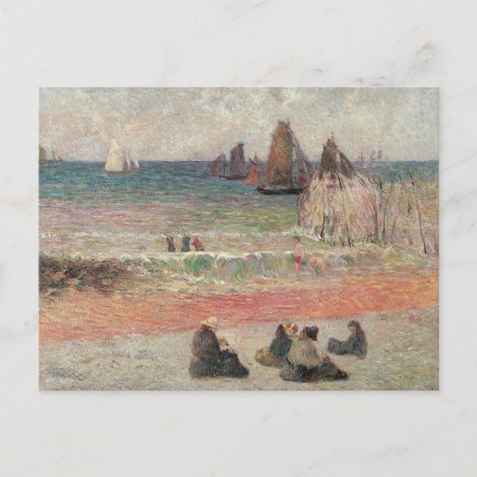 Bathing Dieppe van Paul Gauguin, fijne kunst Briefkaart (Voorkant)