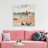 Bathing Dieppe van Paul Gauguin, fijne kunst Canvas Afdruk (Insitu (Woonkamer))