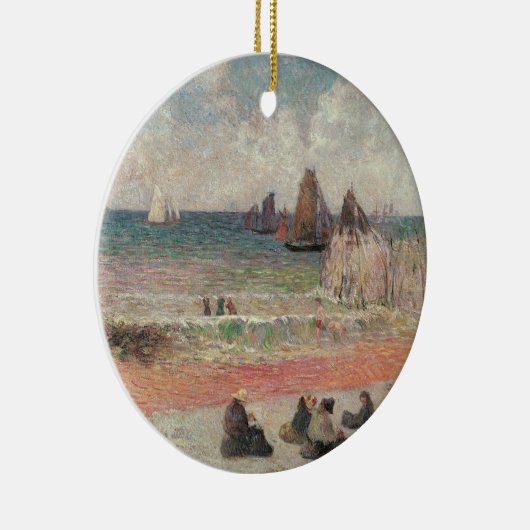 Bathing Dieppe van Paul Gauguin,  fijne kunst Keramisch Ornament (Rechts)