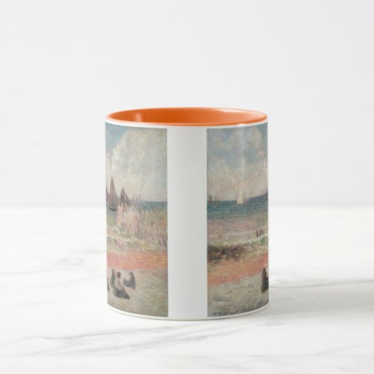 Bathing Dieppe van Paul Gauguin,  fijne kunst Mok (Midden)