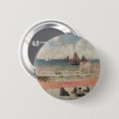 Bathing Dieppe van Paul Gauguin,  fijne kunst Ronde Button 5,7 Cm (Voorkant /achterkant)