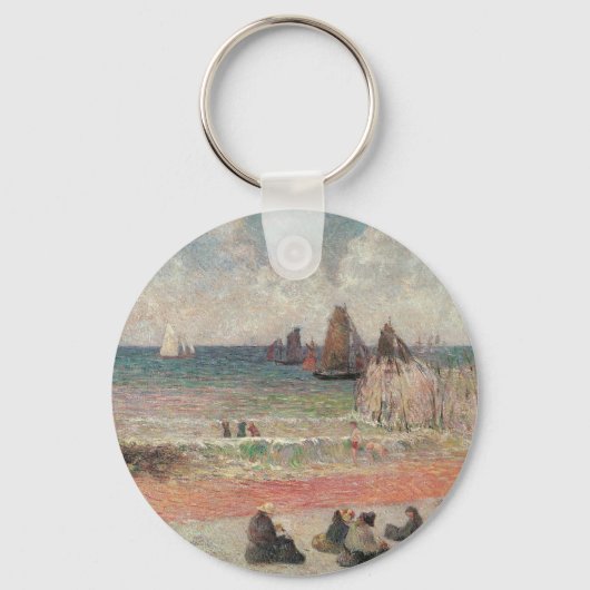 Bathing Dieppe van Paul Gauguin,  fijne kunst Sleutelhanger (Achterkant)