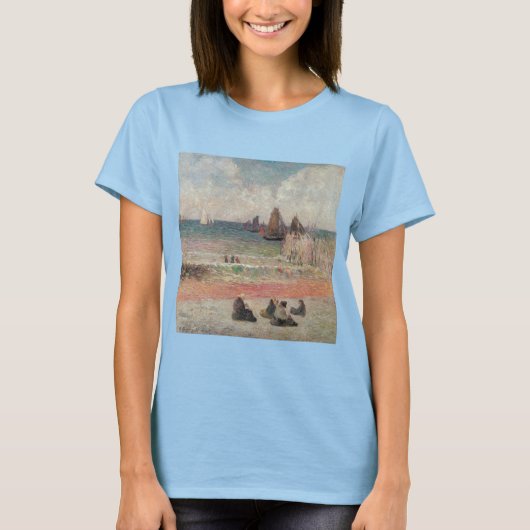 Bathing Dieppe van Paul Gauguin,  fijne kunst T-shirt (Voorkant)