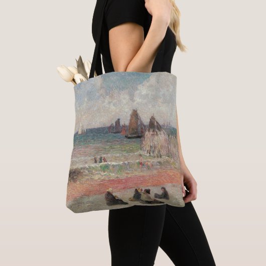 Bathing Dieppe van Paul Gauguin,  fijne kunst Tote Bag (Dichtbij)
