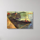 Bathing Float on Seine Asniere door Vincent van Go Canvas Afdruk (Voorkant)