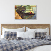 Bathing Float on Seine Asniere door Vincent van Go Canvas Afdruk (Insitu (Slaapkamer))