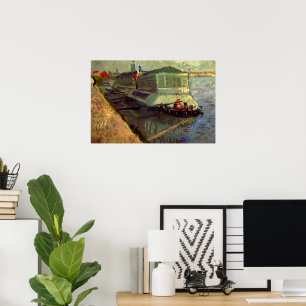 Bathing Float op de Seine Asniere door Vincent van Poster