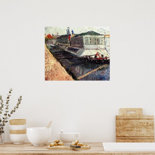 Bathing Float op de Seine bij Asniers, Poster (Keuken)