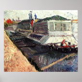 Bathing Float op de Seine bij Asniers, Poster (Voorkant)